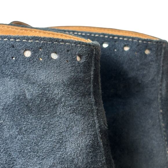 Hush Puppies Bounce Comfort Suede Chukka Desert Boots Men’s 9M Navy Blue Lace-Up - Picture 13 of 16